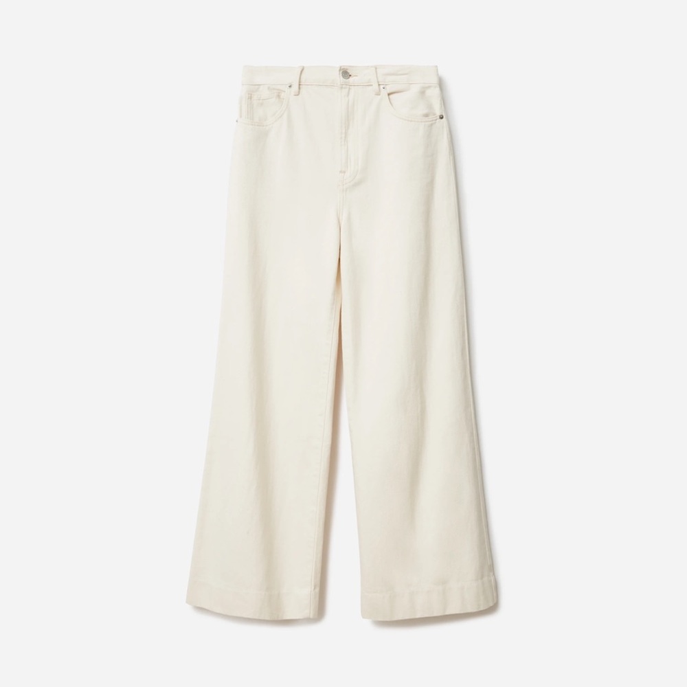 Everlane Ivory Wide Leg Jean